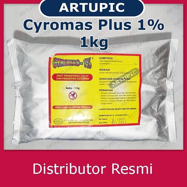 CYROMAS 1% PLUS 1 kg Obat Pengendali Lalat Larva Pengering Kotoran