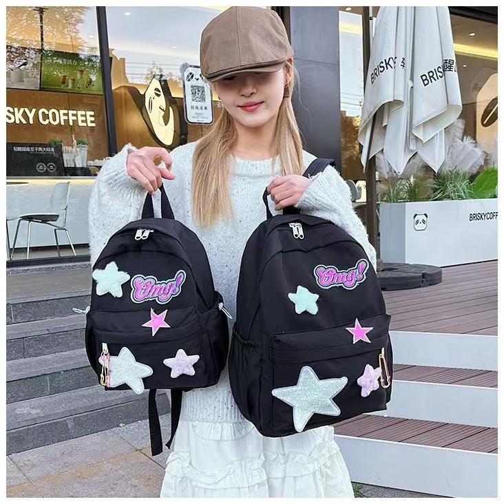 Buzzbag - Tas Ransel Korean Style Sekolah Tas Sekolah Kecil Wanita Korea Tas Aesthetic Korean Style 