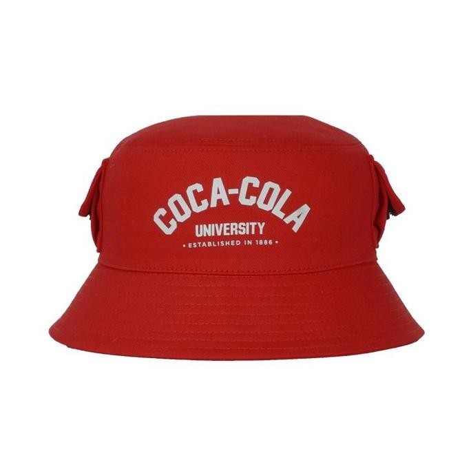Topi Kalibre Coca-Cola Bucket Hat Fashion 940108600 Red Original (Best Quality)