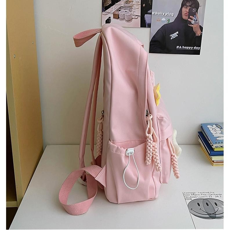Tas Y2K Star Kuliah Tas Ransel Laptop Bahu Siswa Pentagram Y2K Korean Imported Fashion BackpackKorea