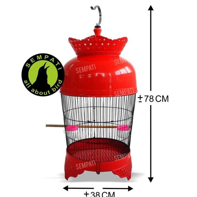 Sempati Sangkar Kandang Burung Perkutut Lokal Bahan Plastik Full Warna Fullset Mahkota Tebok Bintang