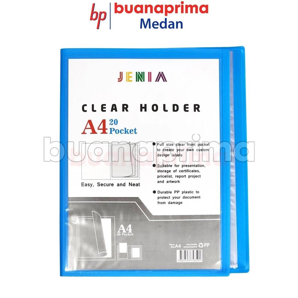 

Map CLEAR HOLDER A4 JENIA 20 Kantong Document Keeper Display Book Folder Plastik