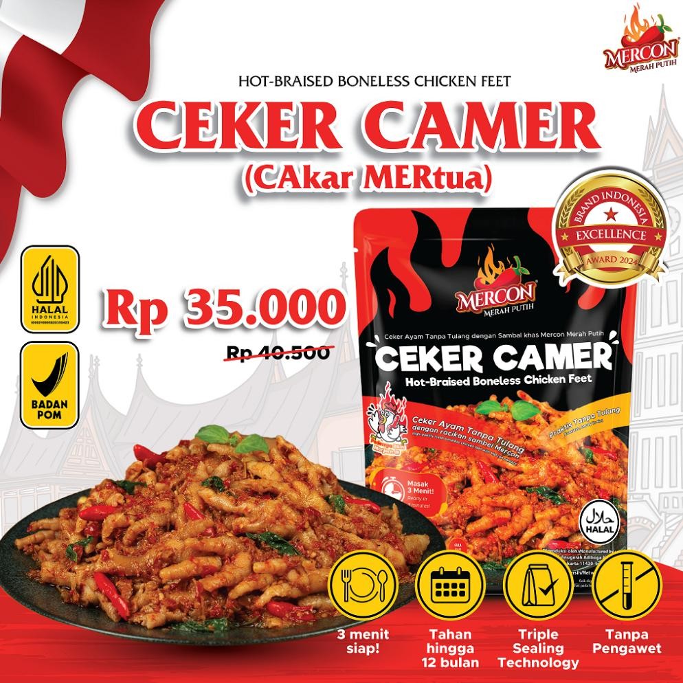 

[Special Edition] Mercon Merah Putih - Satuan || Ceker CaMer Cakar Mertua || Ceker Mercon Tanpa Tulang