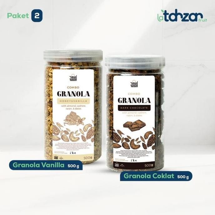 

Promo Paket Hemat 2 Toples - Grainnola 500 Gr Original Granola Timur Tengah