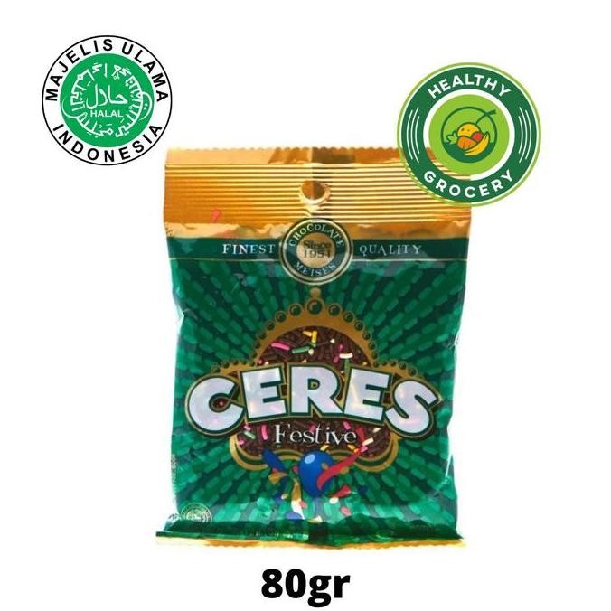 

:=:=:=:=] Ceres Festive 90gr Coklat Meses Warna Warni