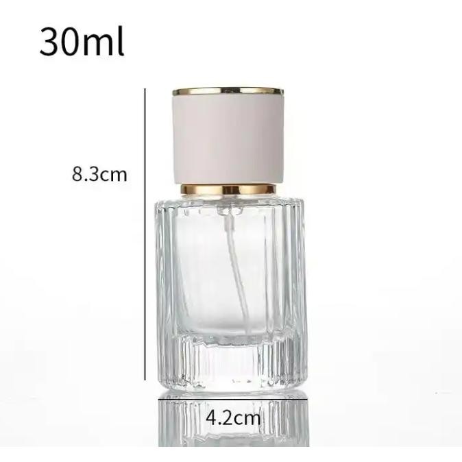 Ready 30Ml Botol Parfum Chloe Premium Kaca Garis Luxury Parfume Spray Kosong Isi Ulang Perfume Mist 