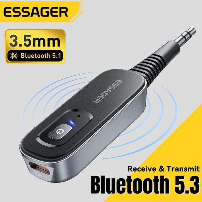 BARU ESSAGER BLUETOOTH 5.1 ADAPTER RECEIVE (RX)/TRANSMIT (TX) SIGNALS TWO IN ONE BLUETOOTH RECEIVER 