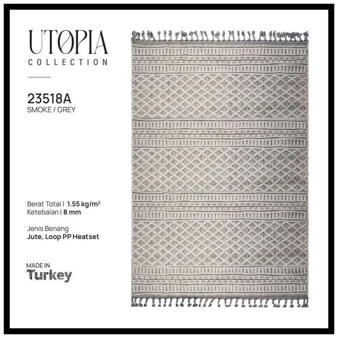 Grosir Karpet Anyaman Minimalis Bermotif Utopia ~ 160X230 Cm