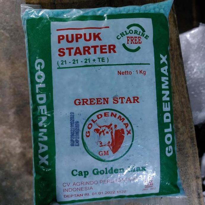 

Terlaris Pupuk Npk Starter 21-21-21+Te Cap Golden Max 1Kg
