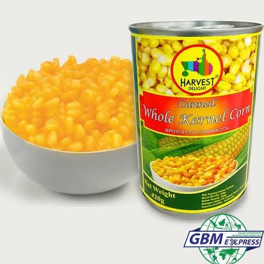 

Baru Canned Whole Kernel Corn 420Gr / Harvest Delight / Jagung Kaleng