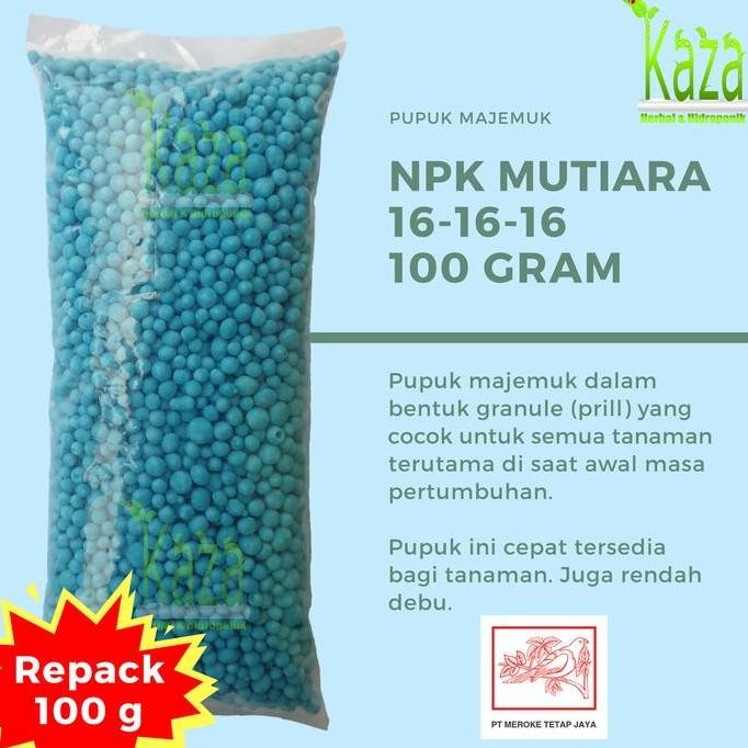 

Terlaris Npk Meroke Mutiara 16-16-16 Pupuk Majemuk Repack 100 Gram 1 Ons