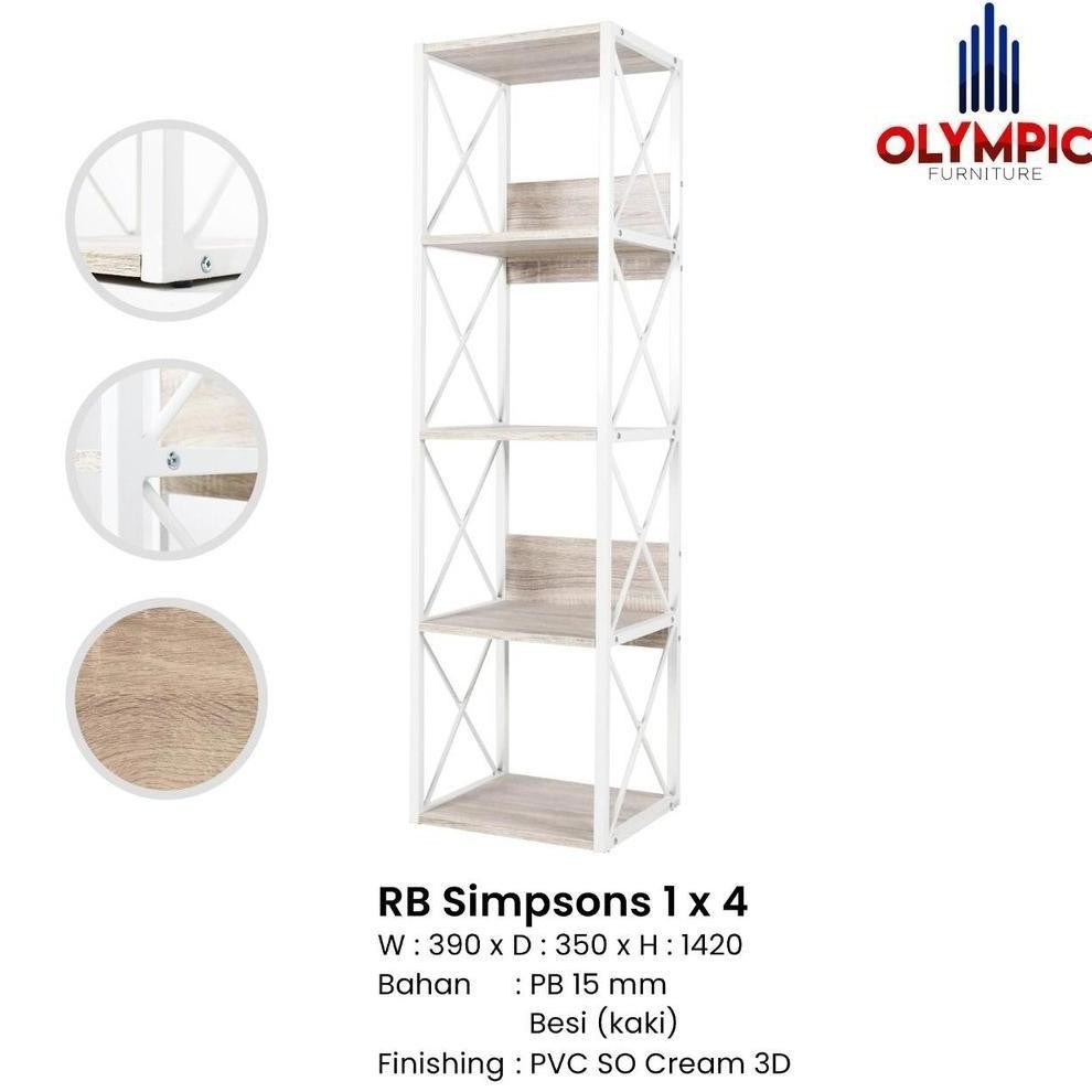 Rak Buku Susun Rangka Besi Serbaguna OLYMPIC