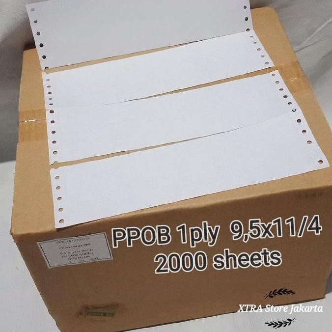 

BEBAS ONGKIR - Kertas PPOB 1ply 9,5x11"/4