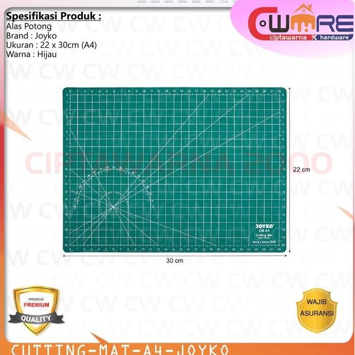 

siap kirim] Cutting Mat / Alas Potong Kertas Plastik Karton Prakarya Joyko CM-A4