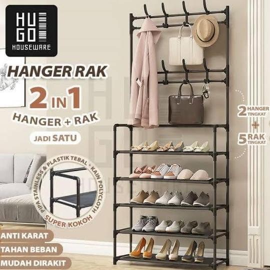 rak multifungsi-rak sepatu-rak gantungan baju-HA1185 murah Termurah