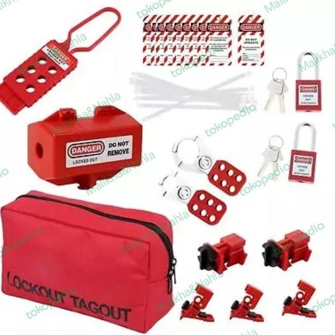 

Ready stock] Electrical Lockout Kit Tags Safety Padlocks Set Nylon Ties