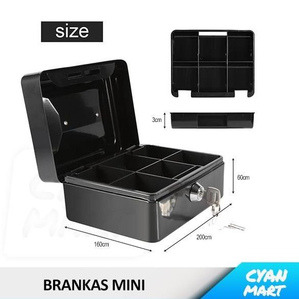 Brankas Mini Cash Drawer Safety Box Kotak Uang Laci Kasir Multiguna