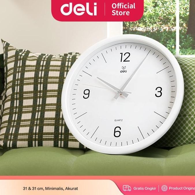 Murah Deli Jam Dinding Minimalis / Wall Clock Putih 900XS Non COD