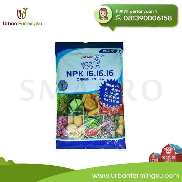 

Terlaris Pupuk Npk Pak Tani 16-16-16 Biru 1 Kg