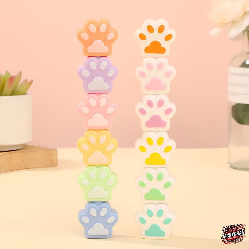 

Ready Jc Stabilo Lucu Set 5Pcs + Tutup Bentuk Kaki Kucing Highlighter