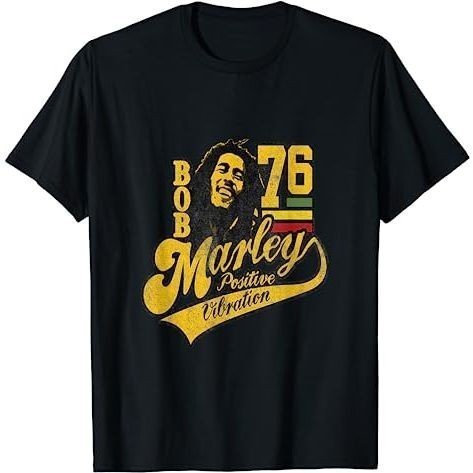 Pinky Project - Baju Kaos Bob Marley Positive Vibrations Soccer T-Shirt Premium Cotton Combed 24s Un
