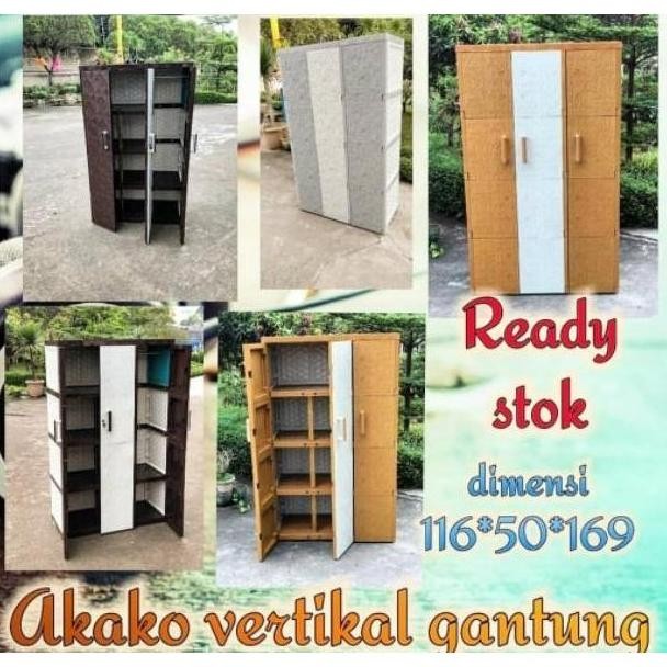 lemari plastik akako lemari 3 pintu "Vertical"