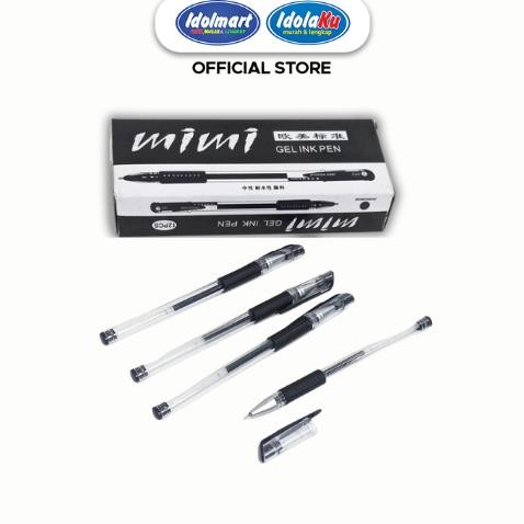 

Ready Idolmart Pulpen Gel Mimi 0.5 Pack Isi 12 Pcs Hitam
