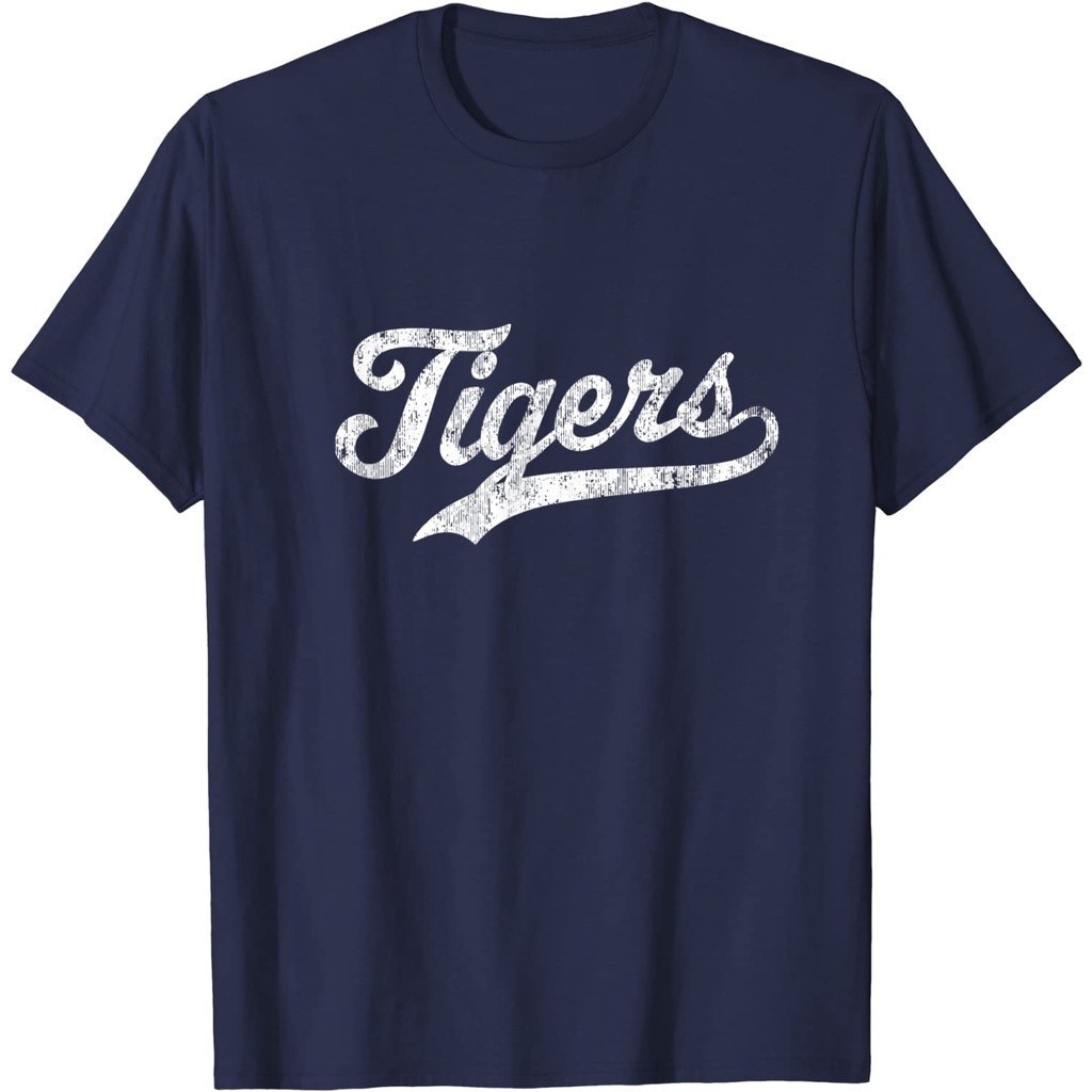 Baju Kaos pria Wanita Tigers Mascot T Shirt Vintage Sports Name Rock T-Shirt Cotton Combed 24s | Pin