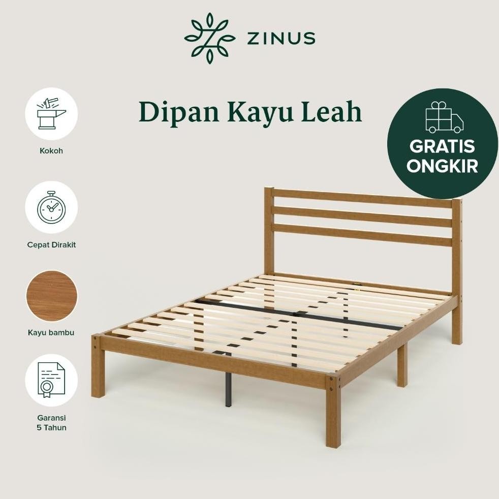 Dipan Tempat Tidur Kayu Zinus Leah Gratis Ongkir