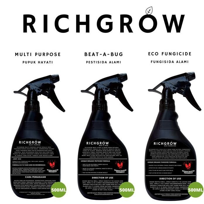 

Terlaris Richgrow Bundle | Pupuk Hayati Npk Mol Zpt Fungisida Pestisida Organik Tbk