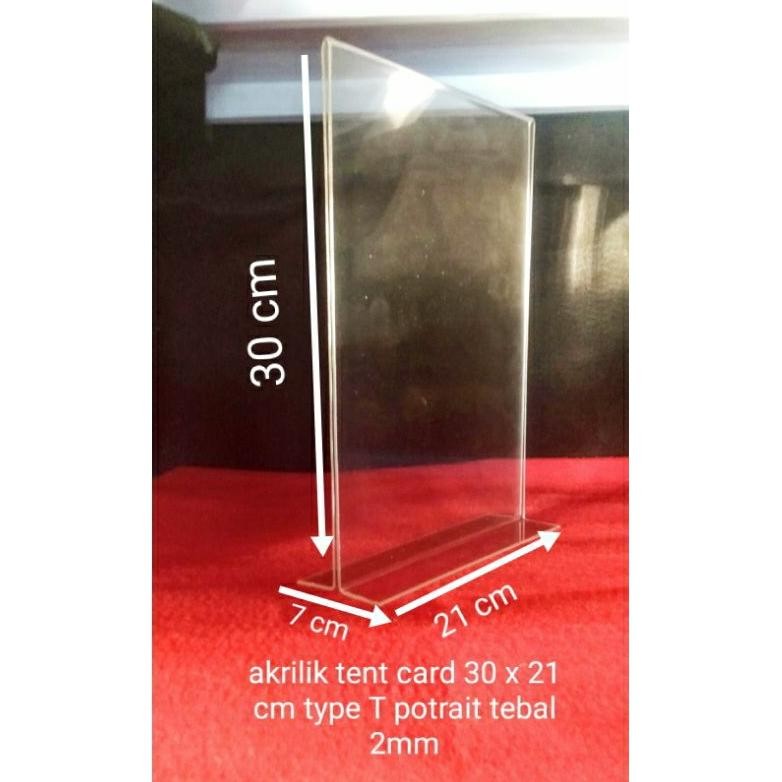

Ready Tent Card/ Tempat Brosur A4 Uk 30 X 21 Cm Tebal 2 Mm