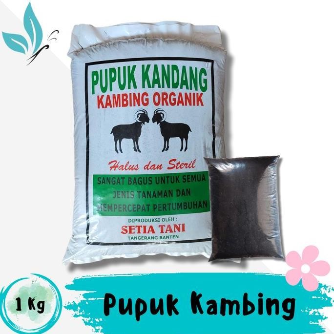 

Terlaris Pupuk Kandang Kambing Halus Media Tanam Organik Repack 1Kg Murni