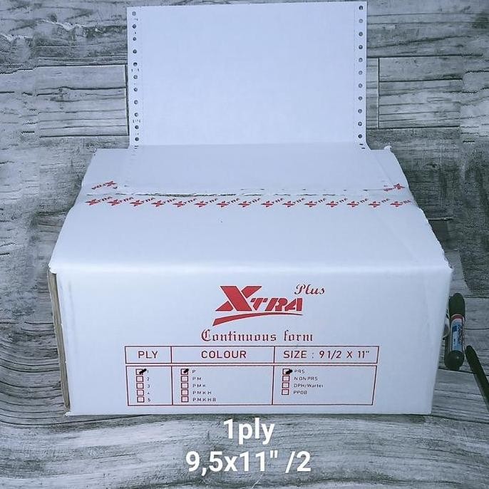 

BEBAS ONGKIR - kertas continuous 1ply 9.5x11dibagi 2 berkualitas