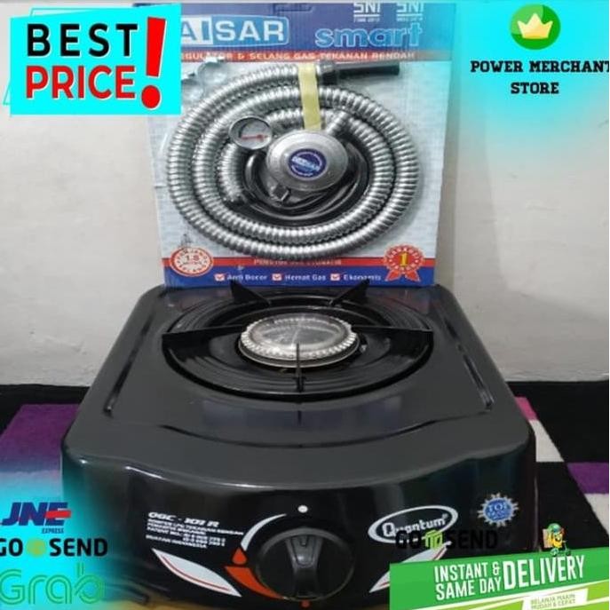 [Promo] Quantum Kompor Gas 1 Tungku Paket Selang Gas Regulator Caisar