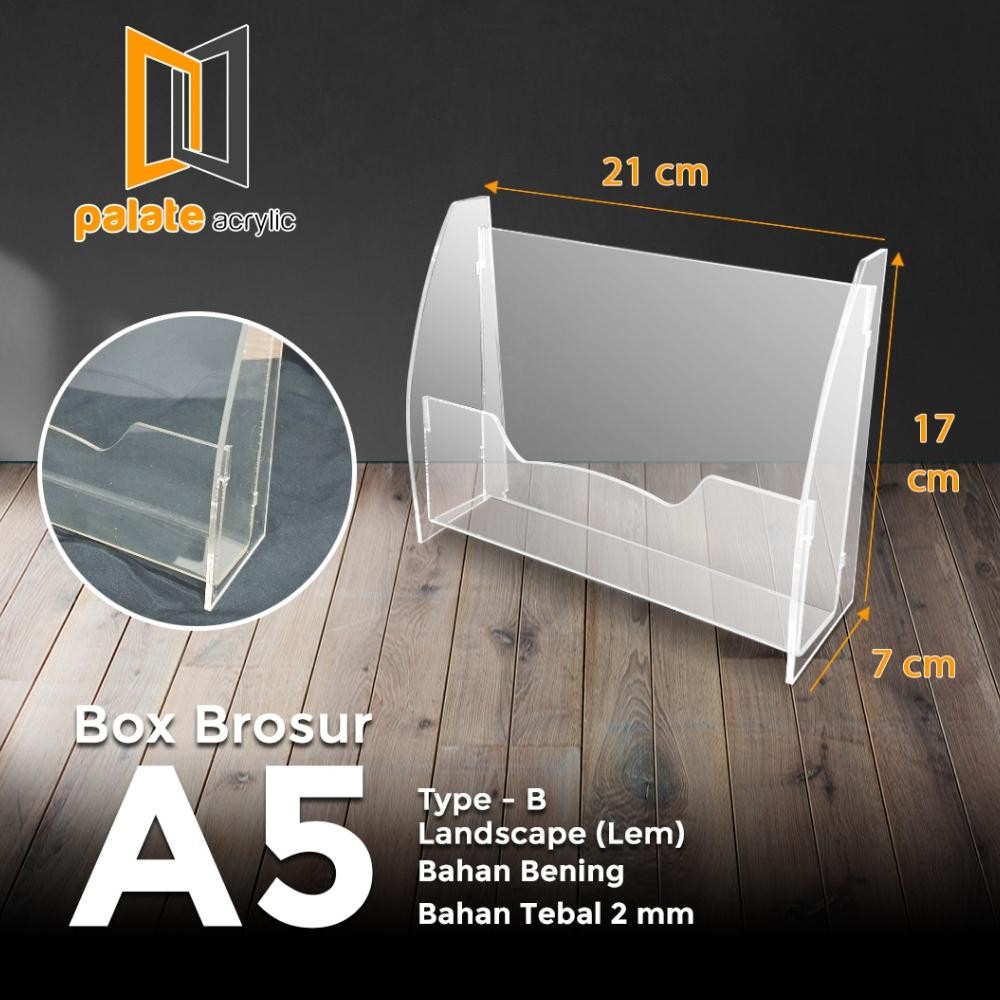 

Ready Akrilik Tempat Brosur A5 Brochure Holder A5 Fancy Landscape 2Mm - Jadi