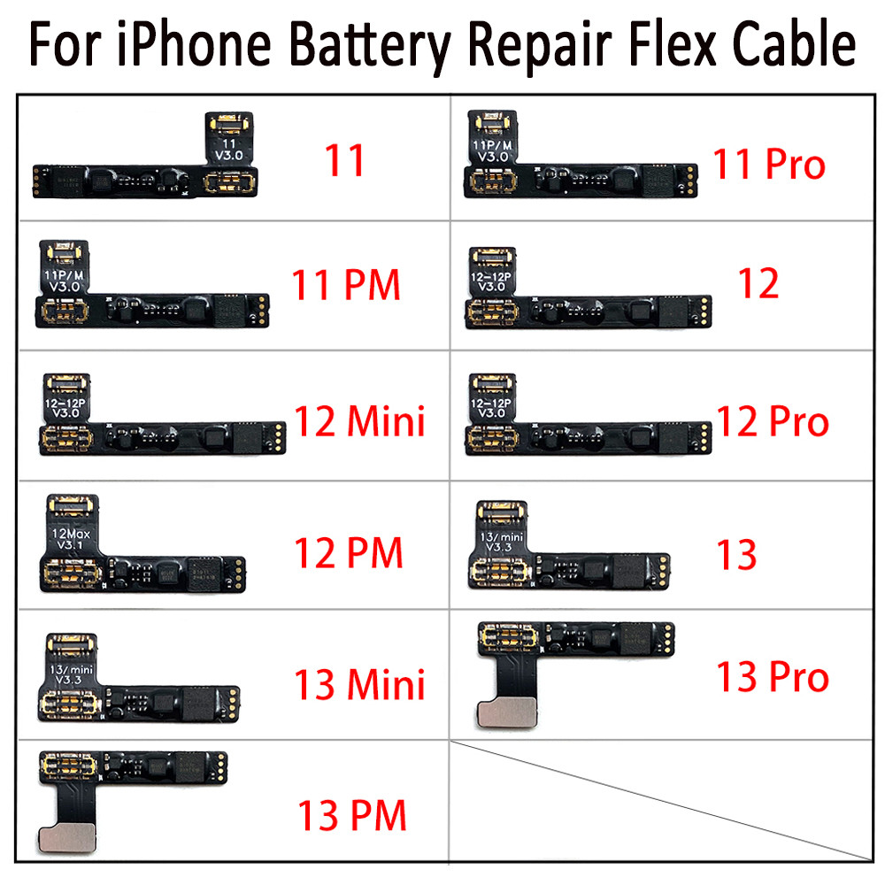 Gd kabel fleksibel perbaikan baterai teruji baru untuk iphone 11 12 mini 13 pro max 14 menghapus suk