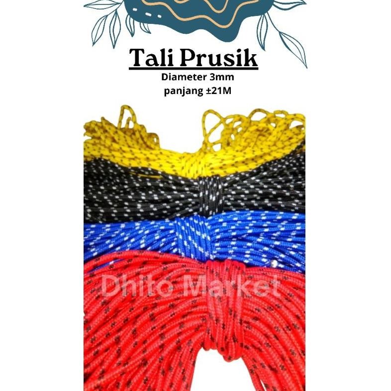 

Tali Prusik Panjang 20 Meter Ukuran Tali 3Mm / Tali Kerajinan / Tali Gelang