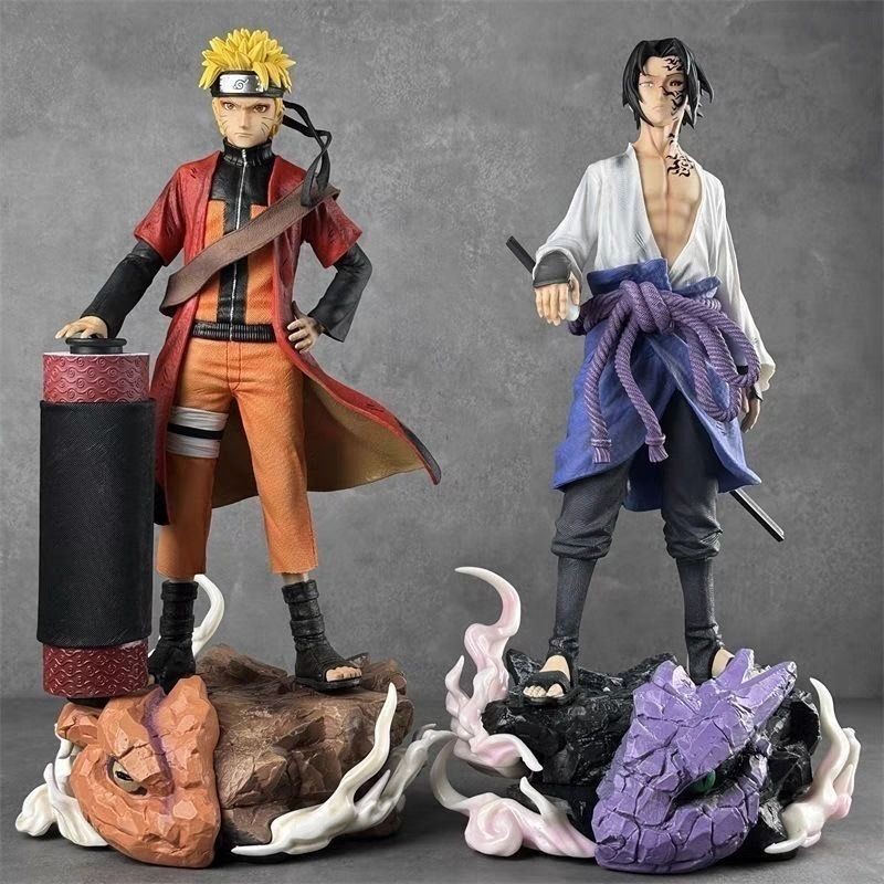 Naruto Figurine Stand Society Curse Seal Sasuke Sage Naruto GK Model