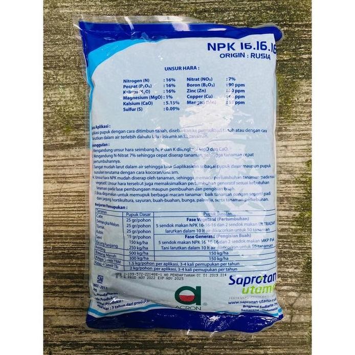 

Terlaris Pupuk Buah Npk 16-16-16 1Kg From Pak Tani