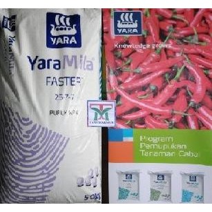 

Terlaris Pupuk Npk Yara Mila Faster 25-7-7 Repacking 1 Kg