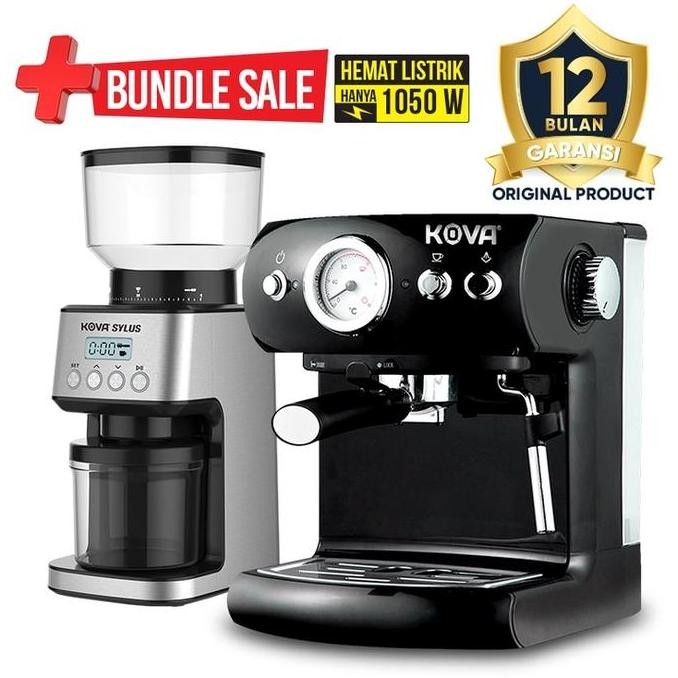 BEBAS ONGKIR - Mesin Penggiling Kopi Bundling Espresso Maker Coffe Grinder+Mesin Kopi