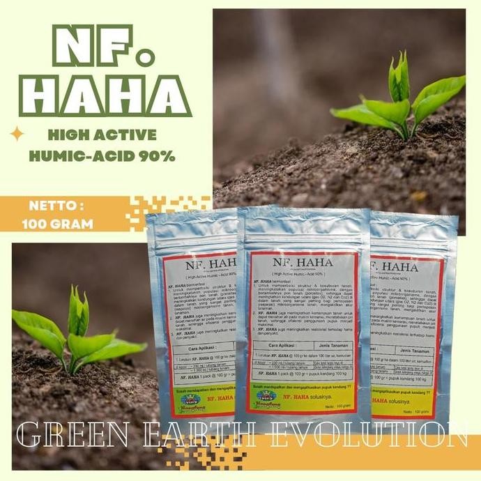 

Terlaris Nf. Haha High Active Humic Acid Pengganti Pupuk Kandang (100 Gram) Merah Tanah