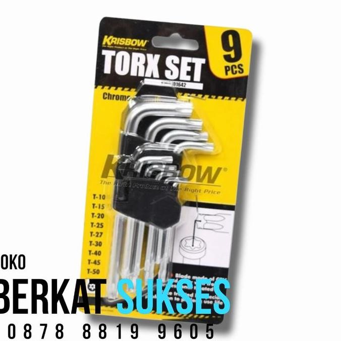 Spesial Kunci L Bintang S Set T10 - T50 Krisbow Kw0101642