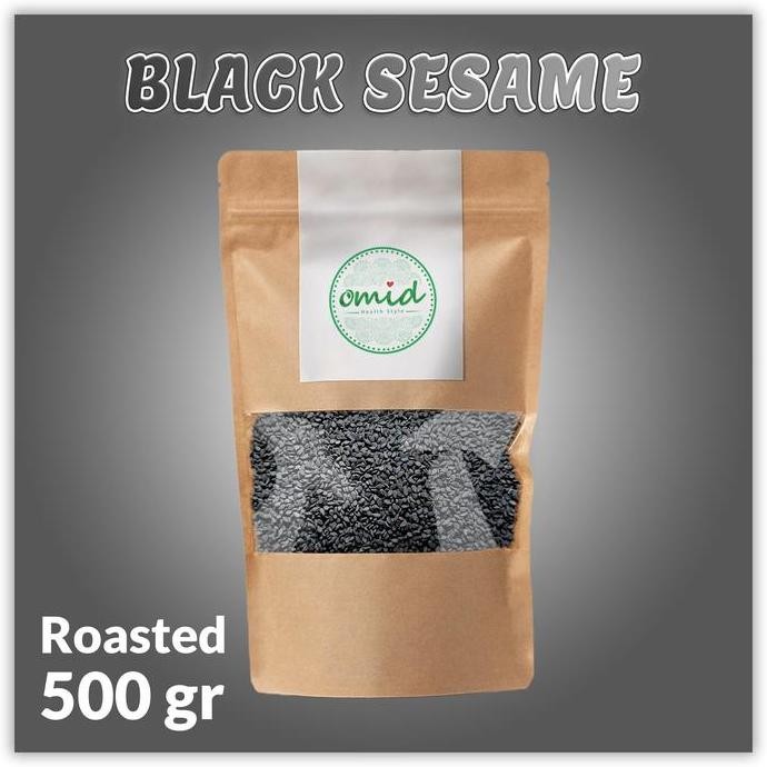 

Terlaris Organic Black Roasted Sesame Seeds (Biji Wijen Hitam Panggang) 500Gr