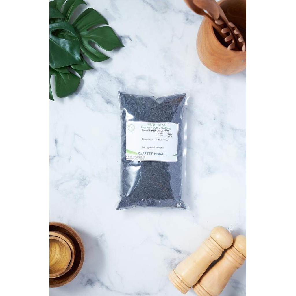 

Terlaris 1000Gr Roasted Wijen Hitam - Black Sesame Seed - Premium - Sangrai