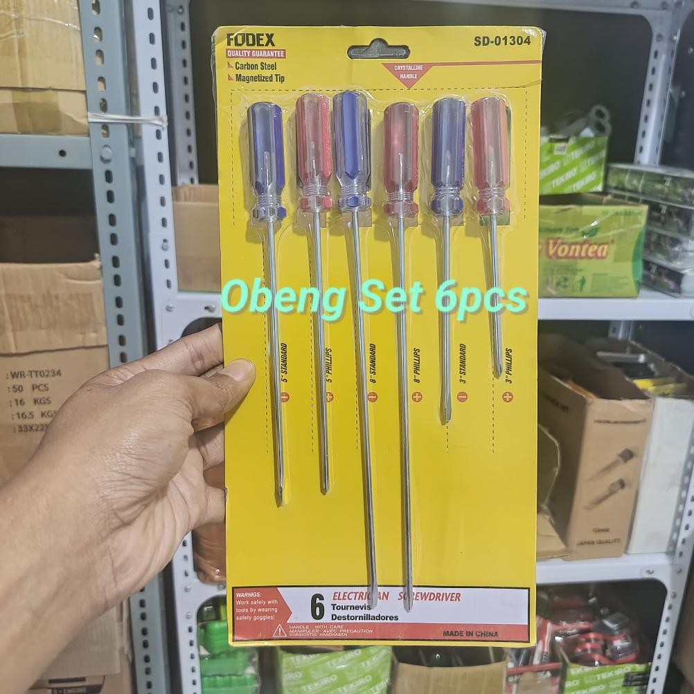 Terlaris Obeng Set 6pcs Obeng Setting Karburator Obeng Radio - Obeng Setting Amerika Kecil Kurus Pan