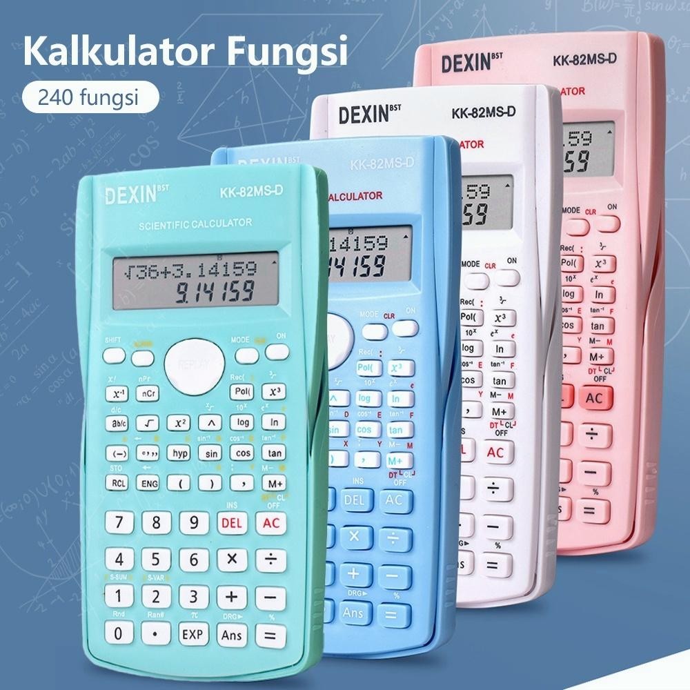 

Scientific Calculator ( 240 Functions )Kalkulator Scientific Kenko Kk-82Ms Calculator Ilmiah Anak Sekolah Sin Cos Tan 2 Line Baris 12 Digit Pink Hijau Biru