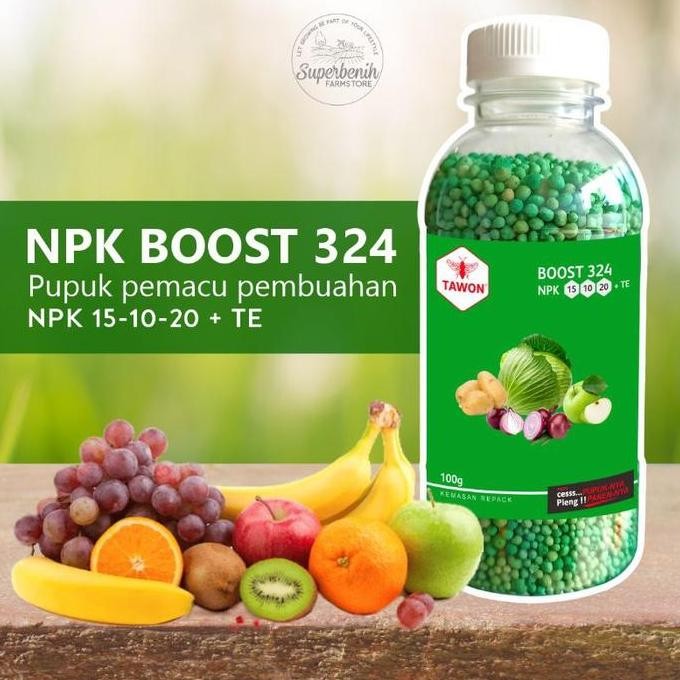 

Terlaris Isi 100Gram - Pupuk Npk Boost 324 - Pupuk Tabur Pemacu Pembungaan Dan Pembuahan -Seedstore