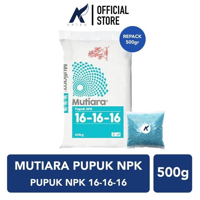 

Terlaris Mutiara Pupuk Npk 16-16-16 Pupuk Penyubur Tanaman Buah Repack 500 Gram