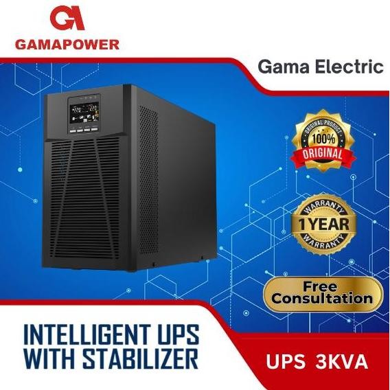 TERBARU - UPS GPOWER GP903 3kva 3000 watt + AVR Stabilizer UPS LCD Online 3000va